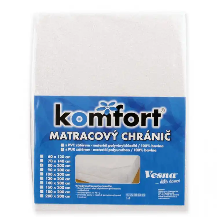 Super Cena Matracový chránič KOMFORT s PUR zátěrem 180 x 200 cm