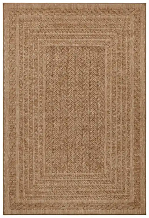 Nízká Cena Kusový koberec Forest 103992 Beige/Brown – na ven i na doma