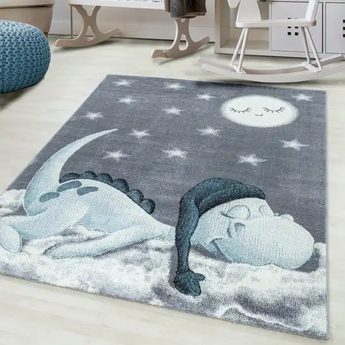 Sleva Dětský koberec Bambi 840 blue - Kulatý průměr 160 cm
