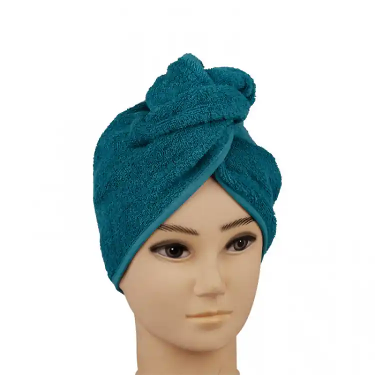 Vlasový turban froté petrolejový 65x35 cm Nejprodávanější