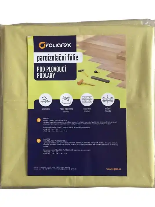 Parozábrana pod plovoucí podlahy 0,2 mm, balení 4 x 5 m Hit Sezóny