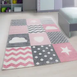 Nejlepší Cena Dětský koberec Kids 620 pink - Kulatý 160 cm průměr