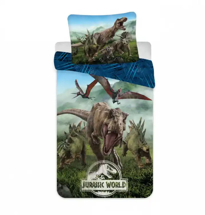 Must-Have Povlečení JURSKÝ SVĚT - JURASSIC WORLD T- REX 140x200 cm a 70x90 cm