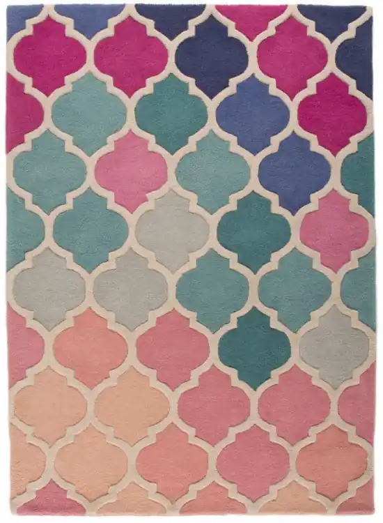 Ručně všívaný kusový koberec Illusion Rosella Pink/Blue Kup Teď
