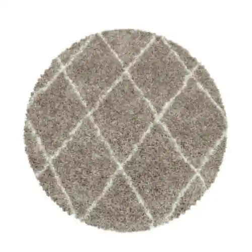 Nejprodávanější Kusový koberec Alvor Shaggy 3401 beige kruh