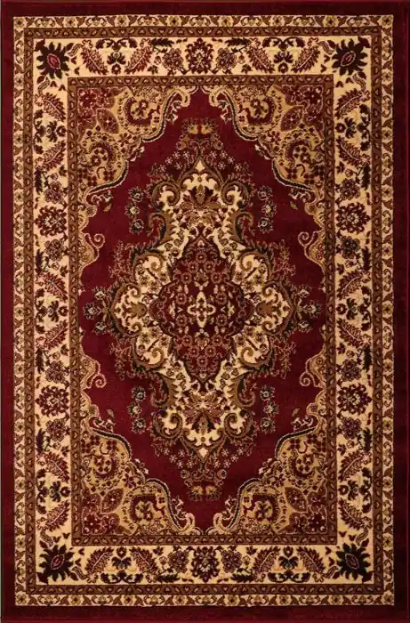 Kusový koberec Medailon 6985 red cream Autentický