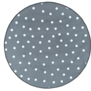 Dětský koberec Puntík šedý - Kulatý průměr 57 cm Originální