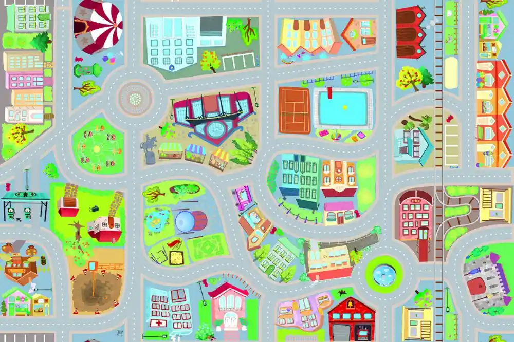 V-Mat dětská podložka City Roll over Ihned K Objednání