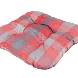 Cenová Bomba Set sedáků 2ks KÁRO šedočervený 40x40 cm