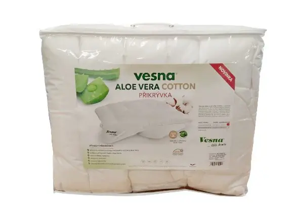 Sleva Přikrývka VESNA ALOE VERA bavlněná z dutého vlákna 135x200 cm