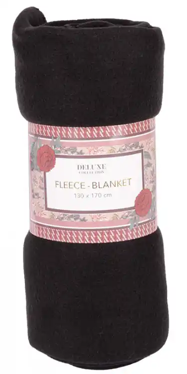 Časově Omezené Deka fleece BLANKET černá 130x170 cm