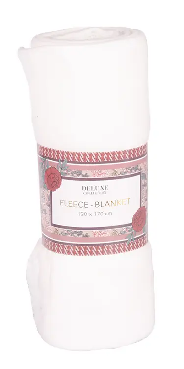 Nejlepší Cena Deka fleece BLANKET bílá 130x170 cm