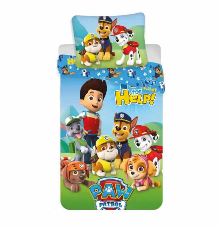 Levný Dětské povlečení PAW PATROL For Help! 140x200 cm a 70x90 cm