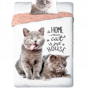 Dětské povlečení Home Cats 140x200 cm a 70x90 cm Poslední Šance