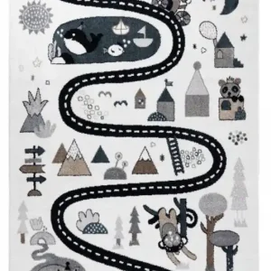 Speciální Cena Dětský kusový koberec Fun Route Street animals cream