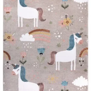 Nejlepší Cena Dětský kusový koberec Fun Unicorn with rainbow beige