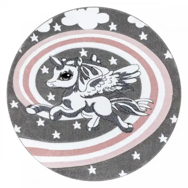 Dětský kusový koberec Petit Pony grey kruh Nejlepší Volba