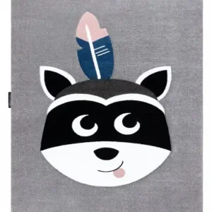 Dětský kusový koberec Petit Raccoon mukki grey Pouze Dnes
