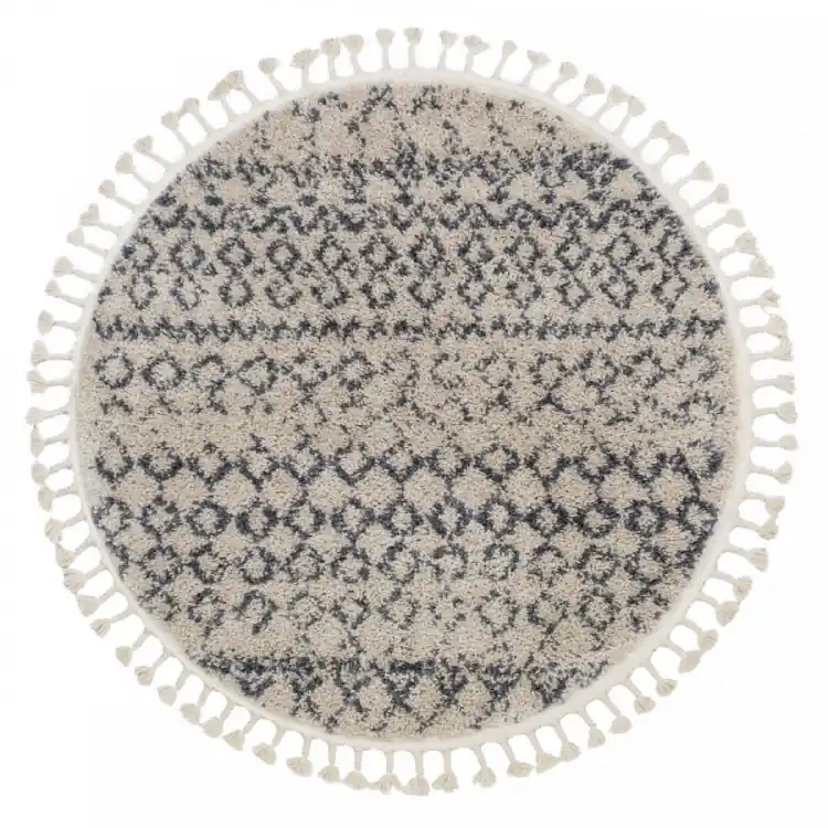 Kusový koberec Berber Agadir G0522 cream and grey kruh Aktuální