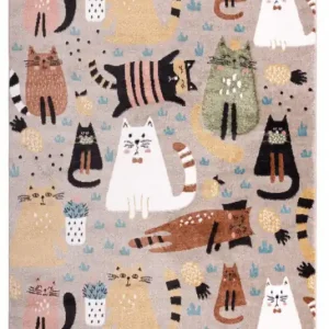 Tovární Cena Dětský kusový koberec Fun Kittens Cats beige