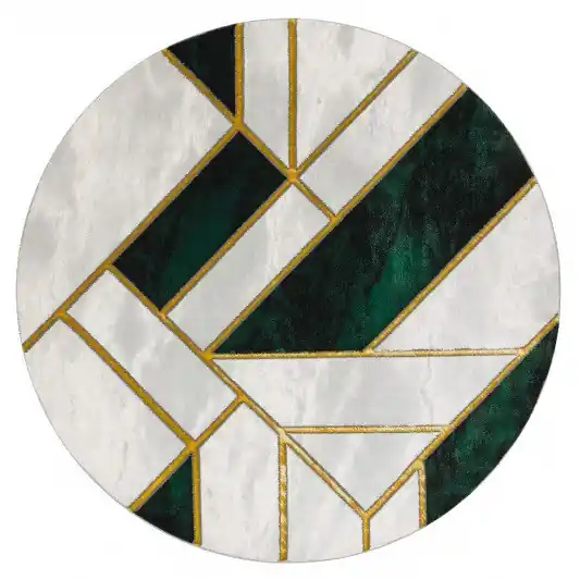 Top Prodej Kusový koberec Emerald 1015 green and gold kruh