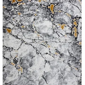 Kusový koberec Gloss 528A 58 3D mramor ivory/black Horká Nabídka