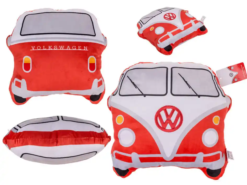 Vysoce Kvalitní Polštářek Volkswagen T1 30x28 cm červený