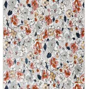 Kusový koberec Botanic 65239 flowers grey – na ven i na doma Horká Nabídka