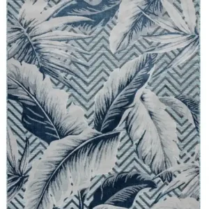 Tovární Cena Kusový koberec Botanic 65242 Feathers aqua – na ven i na doma