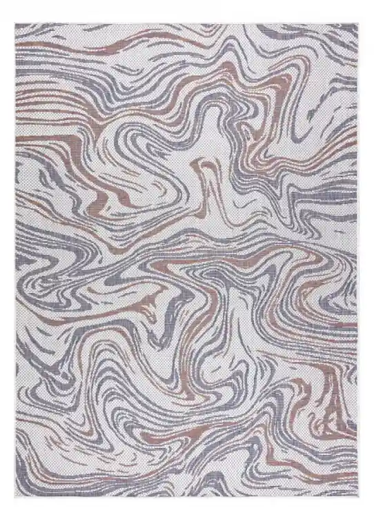 Pouze Dnes Kusový koberec Sion Sisal Waves 2836 ecru/blue/pink – na ven i na doma