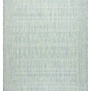 Levný Kusový koberec Sion Sisal Aztec 22184 green/blue/ecru – na ven i na doma