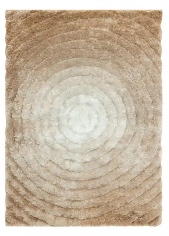 Kusový koberec Flim 008-B1 Circles beige Zlevněný