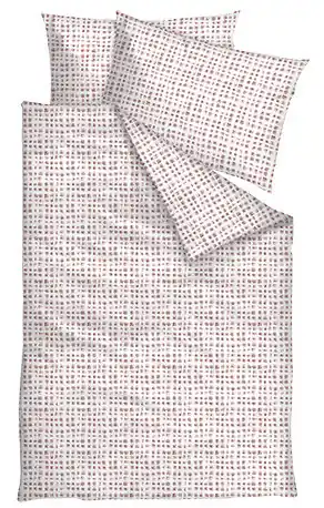 Nejlepší Cena Povlečení krepové Čtverečky červené 140x200 cm a 70x90 cm