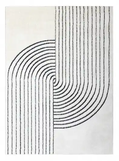 Kusový koberec Mode 8587 geometric cream/black Dokud Zásoby Vydrží