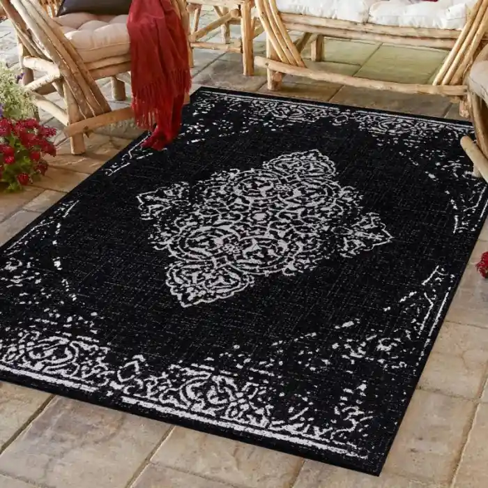 Kusový venkovní koberec Sunny 4416 black - 240 x 340 cm Koupit Online