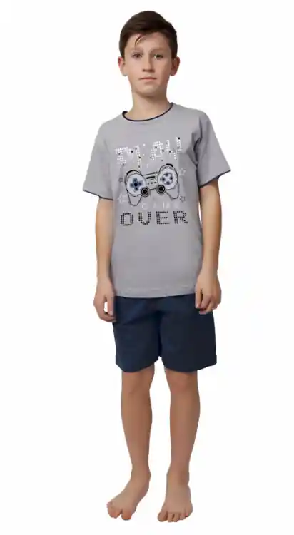 Nejlepší Volba Chlapecké pyžamo Game over šedé