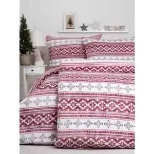 Prodloužené povlečení mikroplyš Exclusive - Winter červené Cenově Výhodný