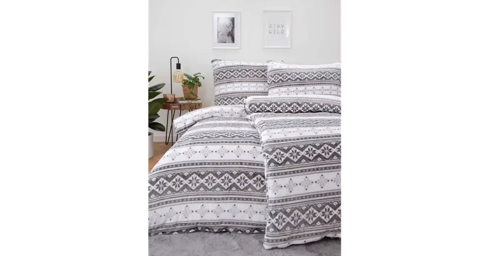 Prodloužené povlečení mikroplyš Exclusive - Winter šedé Levný