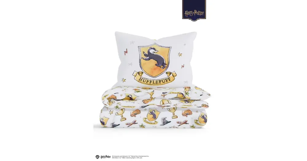 Horká Nabídka Prodloužené povlečení mikroplyš Harry Potter - Mrzimor bílé