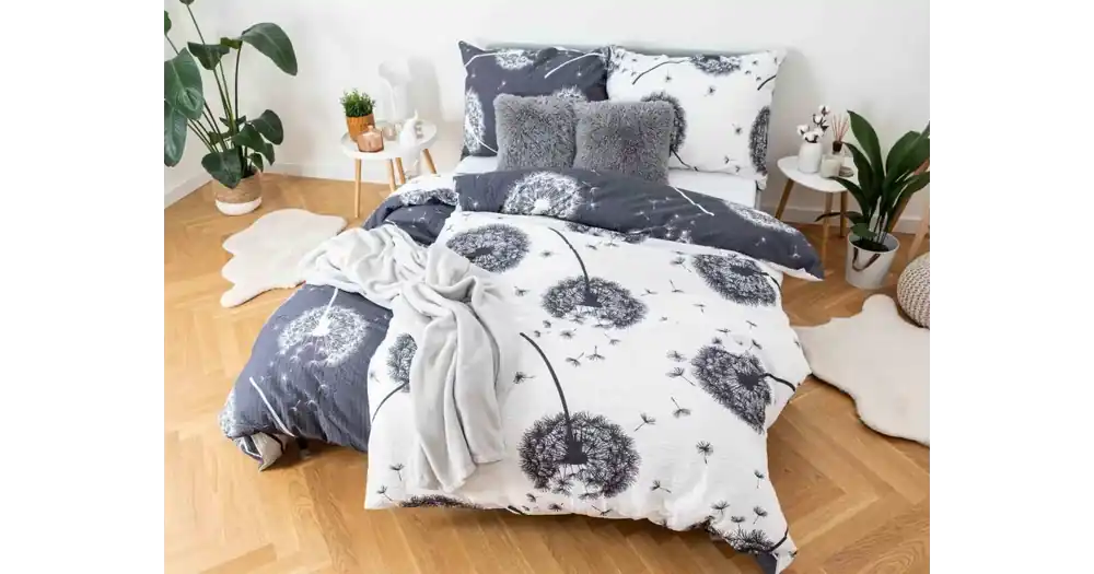 Víkendová Akce Prodloužené krepové povlečení Duo Exclusive - Pampelišky 3