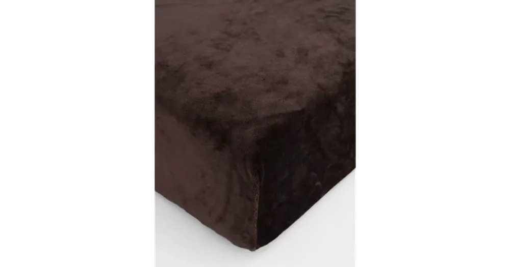 Prostěradlo mikroplyš Deluxe 90 x 200 cm - tmavě hnědé Výhodná Nabídka