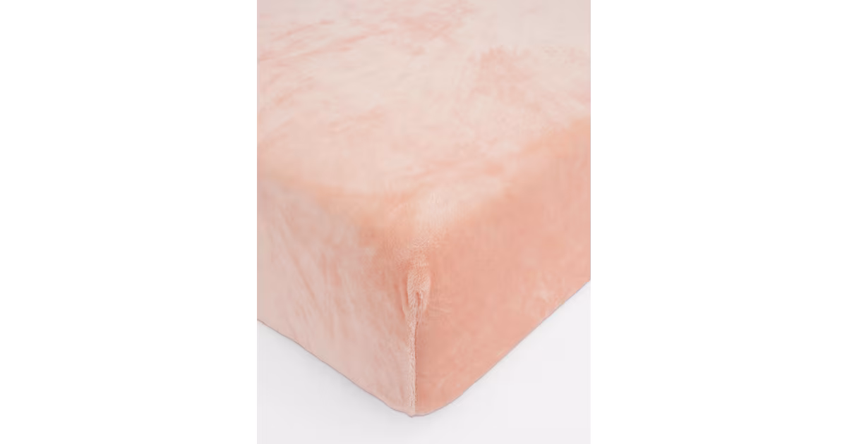 Časově Omezené Prostěradlo mikroplyš Deluxe do postýlky 70 x 140 cm - lososové