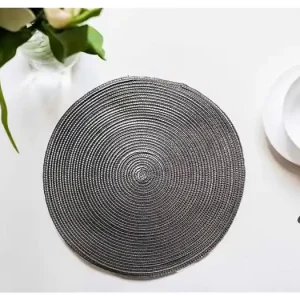 Prostírání Deluxe 37 cm – Stela šedá Koupit Online