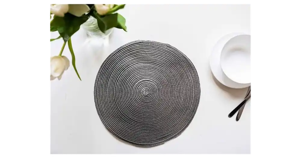 Prostírání Deluxe 37 cm – Stela šedá Koupit Online