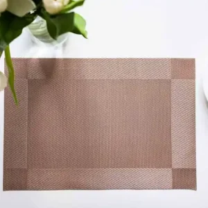 Vysoce Kvalitní Prostírání Deluxe 30 × 45 cm – Majda čtverce hnědé