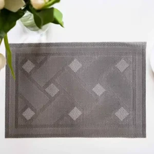 Prostírání Deluxe 30 × 45 cm – Majda ornamenty šedé Výprodej