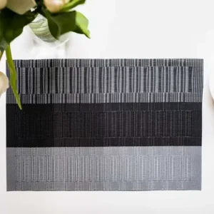 Koupit Online Prostírání Deluxe 30 × 45 cm – Majda pruhy šedo-černé