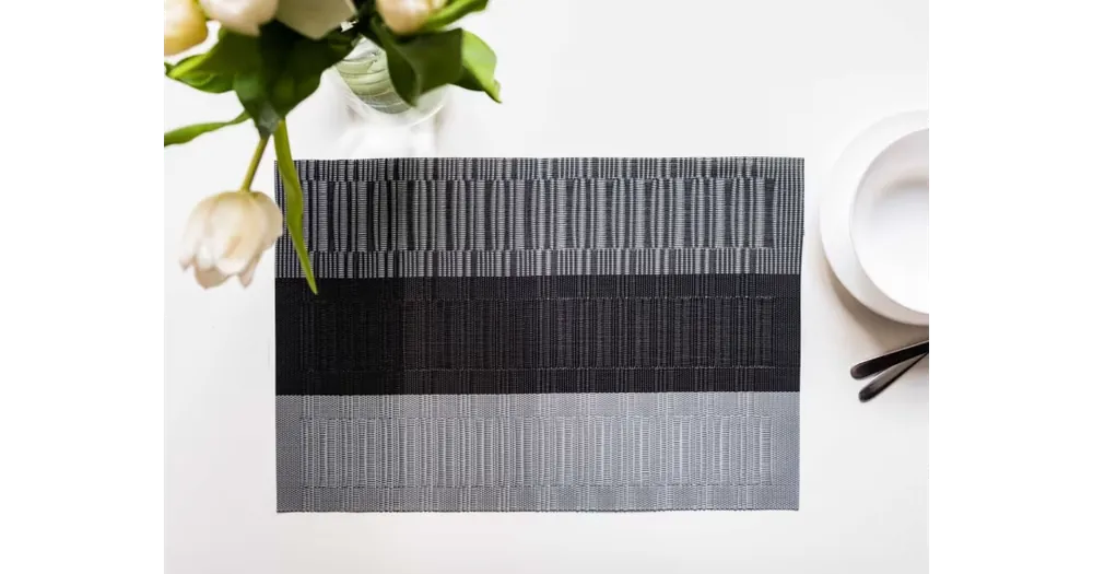 Koupit Online Prostírání Deluxe 30 × 45 cm – Majda pruhy šedo-černé