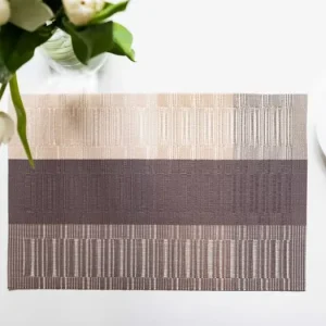 Prostírání Deluxe 30 × 45 cm – Majda pruhy hnědo-béžové Objednat Nyní