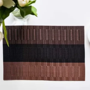 Prostírání Deluxe 30 × 45 cm – Majda pruhy tmavě hnědé Ověřený